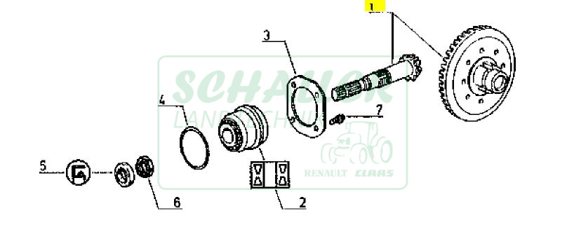 Triebsatz Vorderachse TX/TZ/TS -14er Serie 9x36