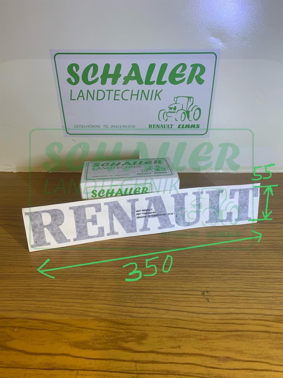 Aufkleber RENAULT - schwarz kleine Ausführung