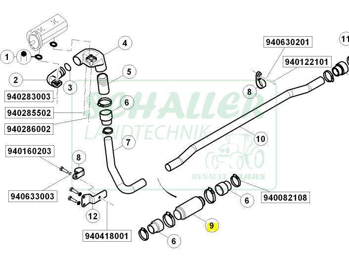 Hydraulik-Saugfilter 50mm Celtis und Axos (kleines Hydr. System)