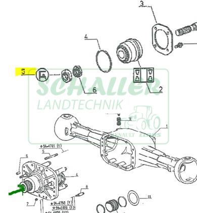Vorderachse Triebling-Dichtring VA 575/573  551-4S bis 751-4S und 65-14 bis 90-34