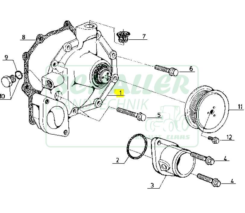 Wasserpumpe Powertech Ceres 305, Celtis, Ares 2.Gen, Arion 400 A21 u. 600C