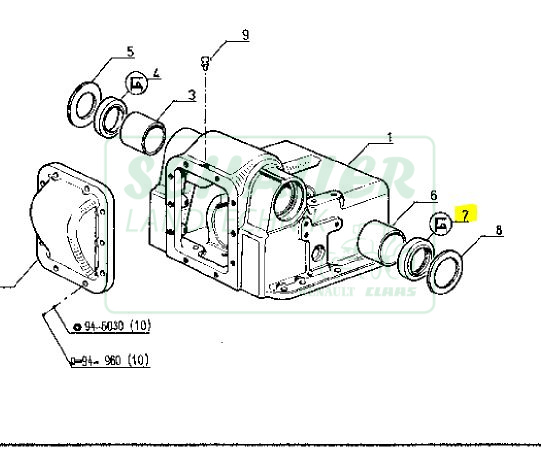 Hubwellendichtung 421 bis 751-4S rechts