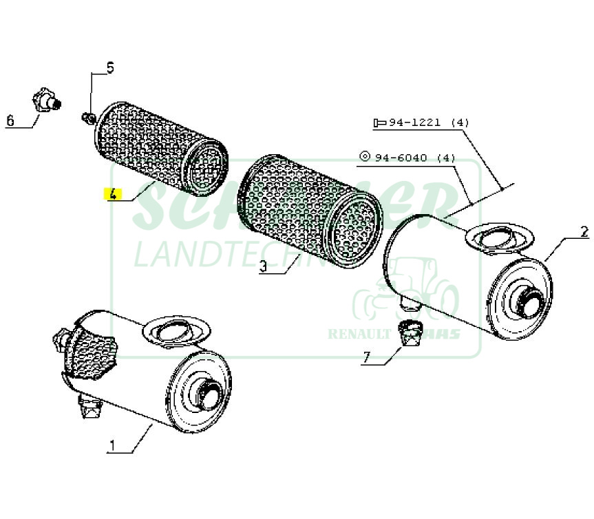 Luftfilter TX groß innen 110-14 bis 145-14
