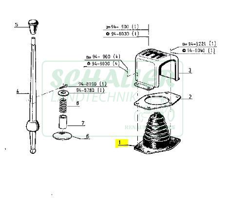 Schalthebel-Manschette für Renault R50 bis 651-4