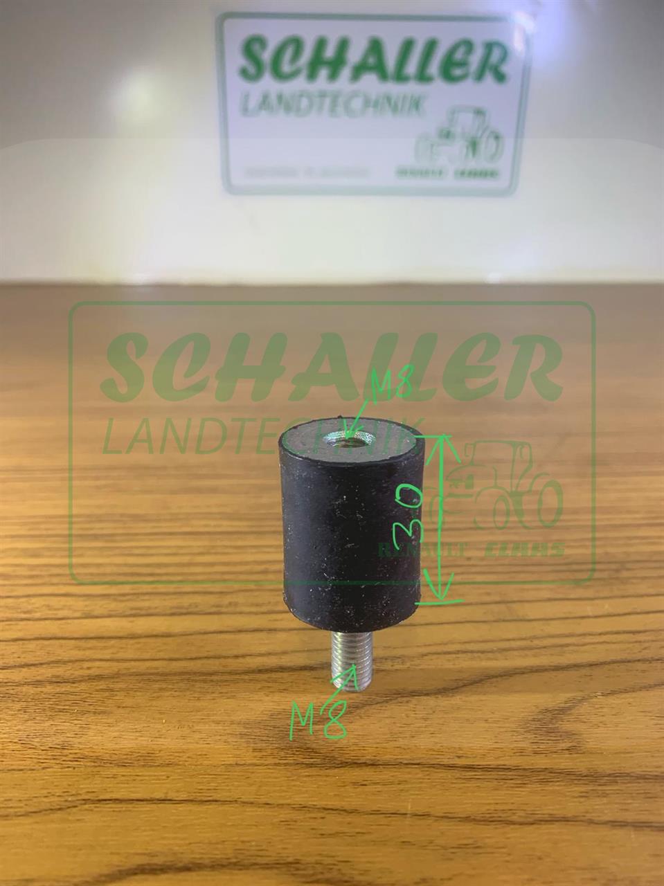 Kühler-Gummipuffer/ Stoßdämpfer 1x M8 Gewindebolzen