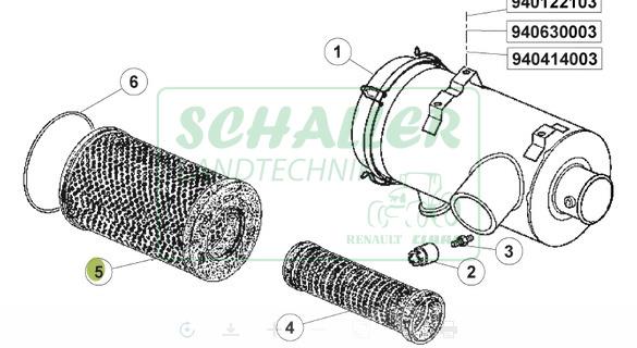 Luftfilter Ares 705 806 außen
