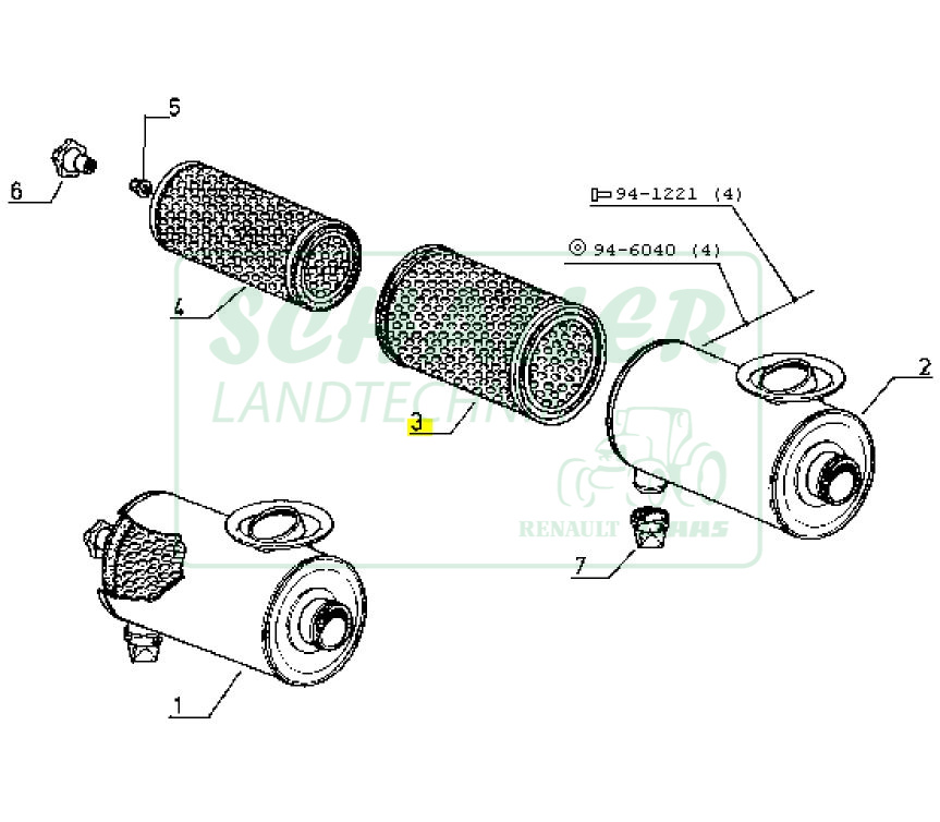 Luftfilter TX groß außen 110-14 bis 145-14