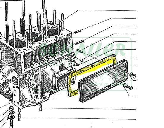 Dichtung Seitendeckel für 3 Zylinder Alfa Motoren