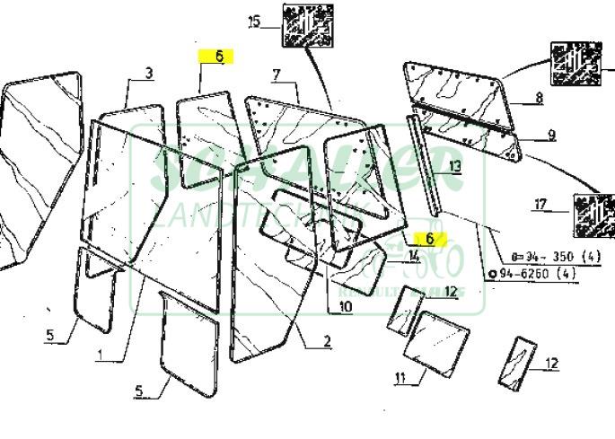 Seitenscheibe hinten für TX/TS/TZ/Temis Modelle (ohne Scharnier-Ausf.)