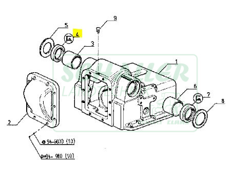 Hubwellendichtung 421 bis 751-4S links