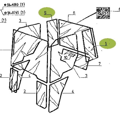 Seitenscheibe für MX/PX/FT- Kabine