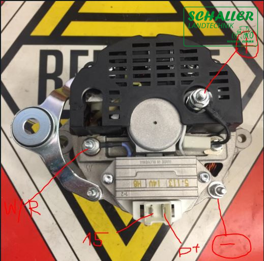Lichtmaschine für Renault TX mit 2 pol. Stecker