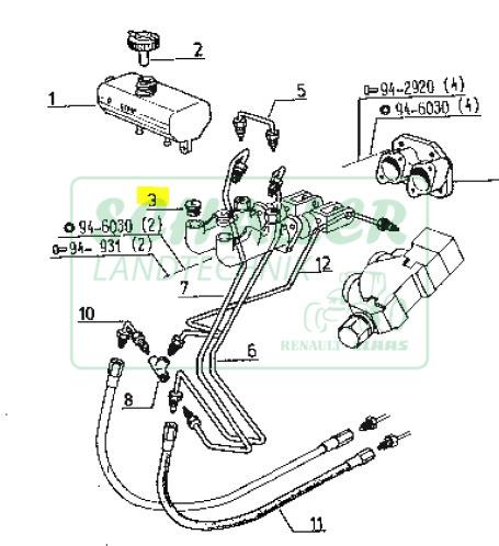 Hauptbremszylinder- Anschlussnippel Ausgleichsbehälter TX/TS/TZ und Ceres