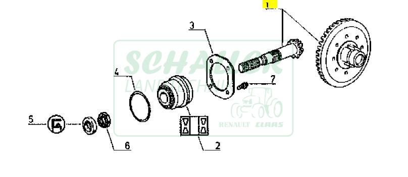 Triebsatz Vorderachse TX/TZ/TS -54er Serie 9x34